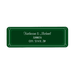 Coeurs romantiques Moderne Vert foncé Simple Maria