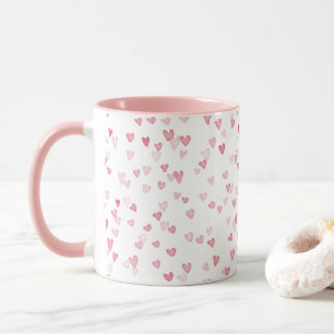 Coeurs rose Fleur Mug