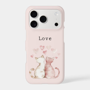 Cœurs roses chats blancs amour