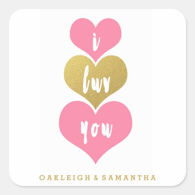 Coeurs roses doux | Stickers Valentines (Devant)