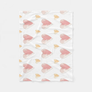 Coeurs roses Soft Fleece Couverture bébé