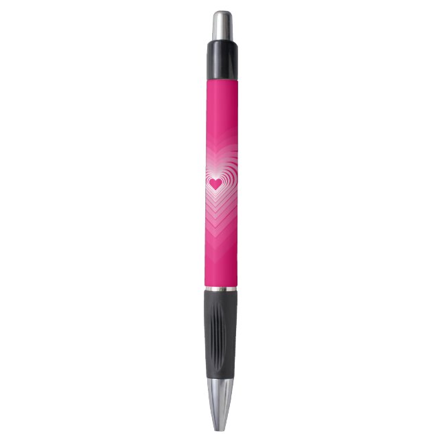 Coeurs roses Stylo (Devant (Vertical))