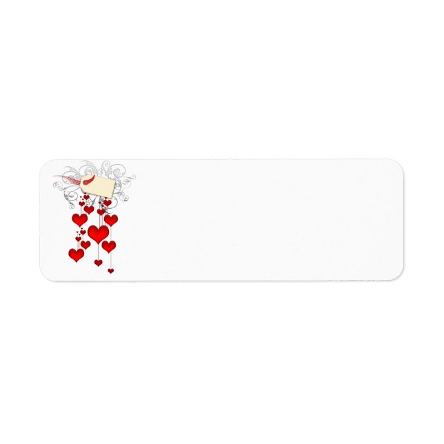 Coeurs rouges étiquettes (Devant)