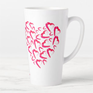 Coeurs rouges Latte Mug
