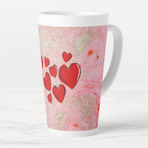 Coeurs rouges Latte Mug