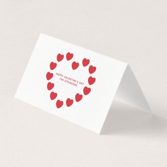 Coeurs rouges mignons coutume moderne Saint Valent (Front)