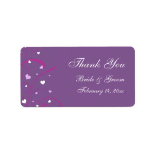 Coeurs Saint-Valentin Étiquettes de mariage