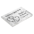 Coeurs sculptés Birch Tree Bark Livre d'invité