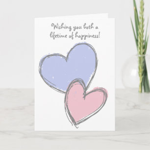 Coeurs simples de griffonnage épousant la carte de