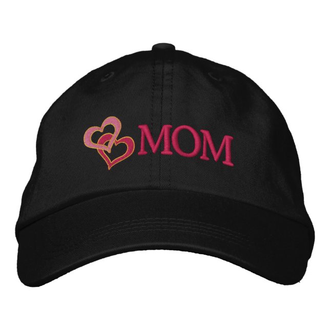 Coeurs sur un Casquette pour maman broderie person (Devant)