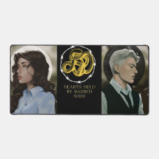 Coeurs Tenus Par Câble Barbelé Ordinateur Mat