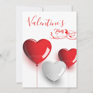 Coeurs Valentines Fête Invitation
