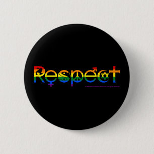 Coexist with Respect Gay Pride 2 Inch Round Button