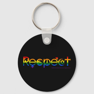 Coexist with Respect Gay Pride Keychain