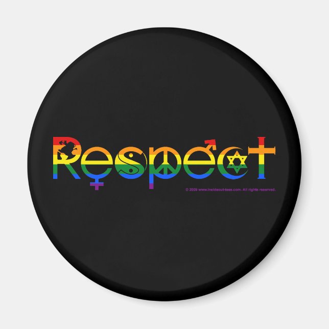 Coexist with Respect Gay Pride Magnet (Front)