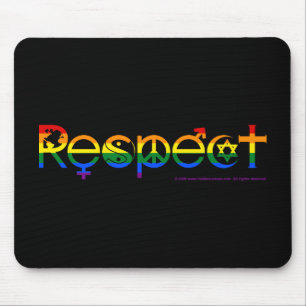 Coexist with Respect Gay Pride Mouse Pad