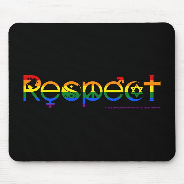 Coexist with Respect Gay Pride Mouse Pad (Front)