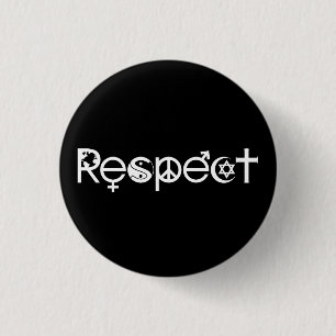 Coexist with Respect - Peace Kindness & Tolerance 1 Inch Round Button