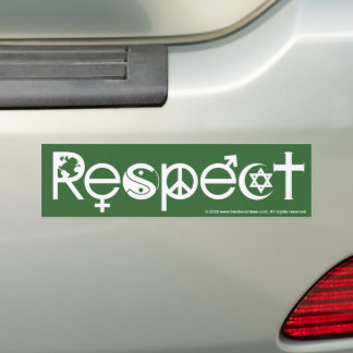 Coexist with Respect - Peace Kindness & Tolerance Bumper Sticker