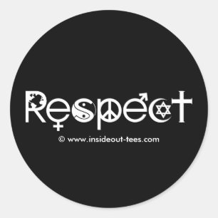 Coexist with Respect - Peace Kindness & Tolerance Classic Round Sticker