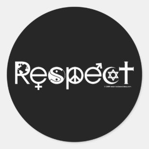 Coexist with Respect - Peace Kindness & Tolerance Classic Round Sticker