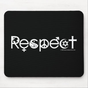 Coexist with Respect - Peace Kindness & Tolerance Mouse Pad