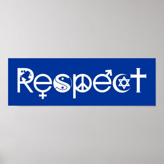 Coexist with Respect - Peace Kindness & Tolerance Poster (Front)