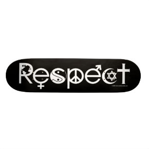 Coexist with Respect - Peace Kindness & Tolerance Skateboard