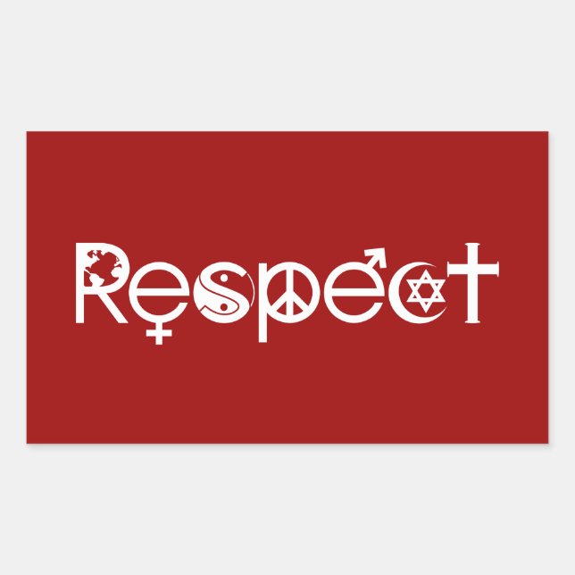 Coexist with Respect - Peace Kindness & Tolerance Sticker (Front)
