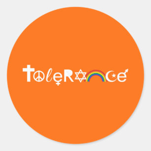 COEXIST WITH TOLERANCE CLASSIC ROUND STICKER