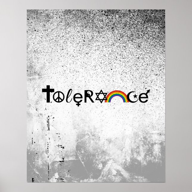 COEXIST WITH TOLERANCE -.png Poster (Front)