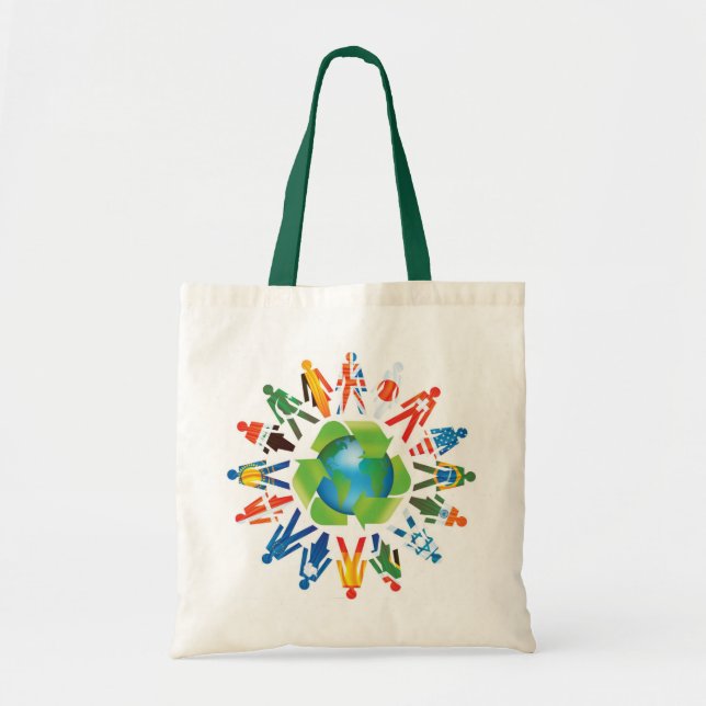 Coexist & World Peace Go Green Tote Bag (Front)