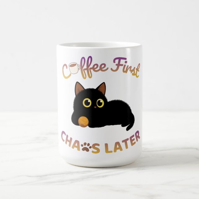 Cofee first, chaos later Latte Mug (Center)