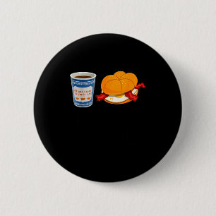 Coffe And Hamburger Bacon Egg Ny Retro Vintage Gra 2 Inch Round Button