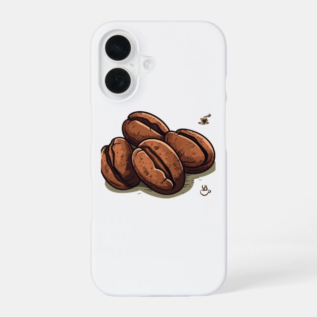 coffe beans iPhone 16 case (Back)