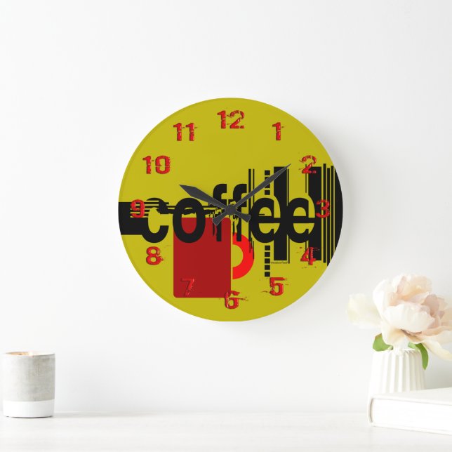 Coffe Moderne Minimaliste Horloge Numérotée (Maison)