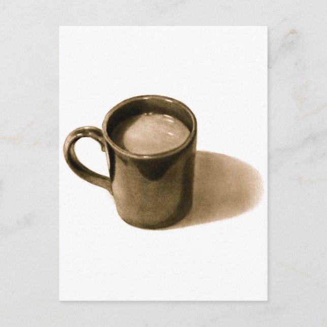 COFFE MUG: PENCIL REALISM: SEPIA POSTCARD (Front)