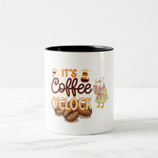 Coffe o' clock Two-Tone coffee mug