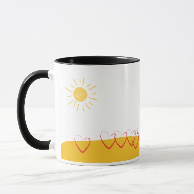 Coffe & Tea Mug Cup, White with Coloured Inside (Left)