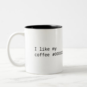 Coffee #000000 Two-Tone coffee mug