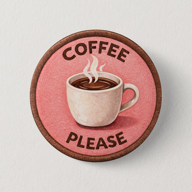 Coffee 2 Inch Round Button (Front)