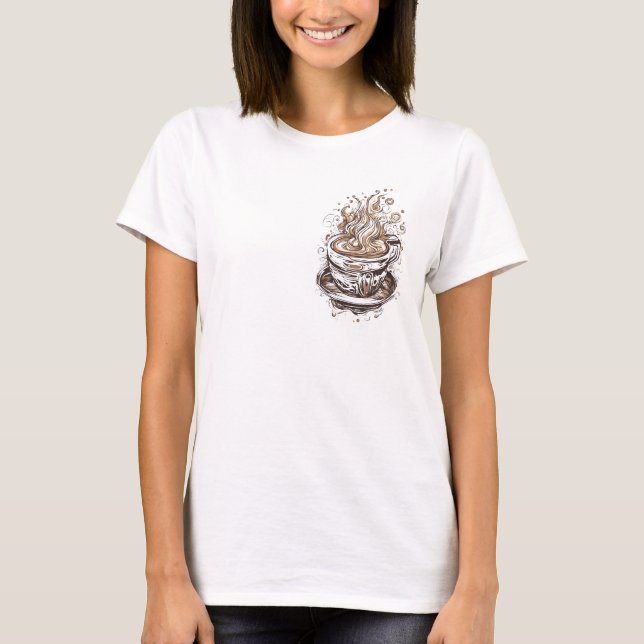 Coffee 9 caffeine, java, beverage, brew, espresso T-Shirt (Front)