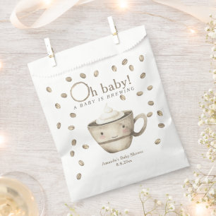 Coffee A baby is brewing Baby shower Favour Bag