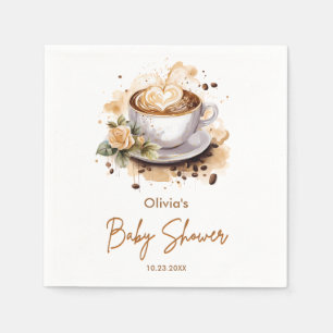 Coffee A Baby is Brewing Baby Shower Napkin