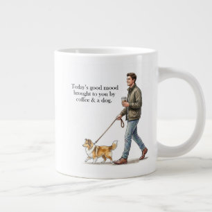 Coffee & a Sheltie Start the Day Right Large Coffee Mug