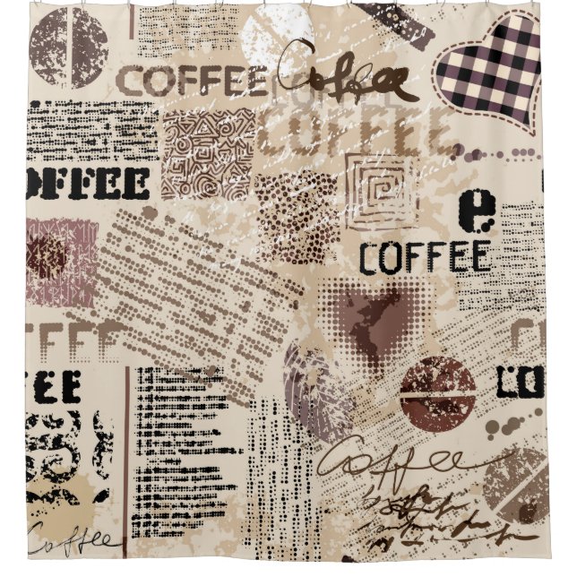 Coffee. Abstract coffee pattern on brown backgroun (Front)