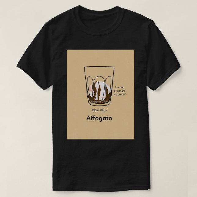 Coffee Addict Affogato T-Shirt (Design Front)