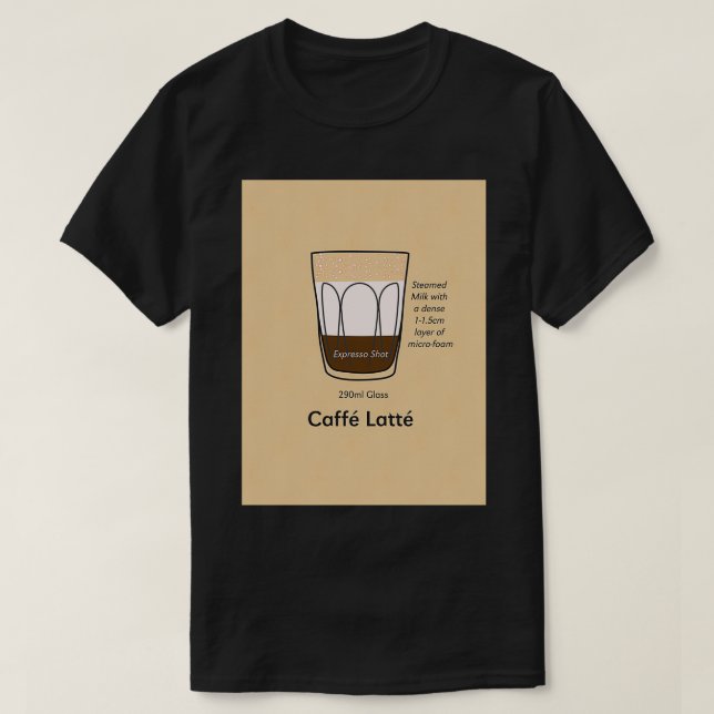Coffee Addict Caff Latt T-Shirt (Design Front)