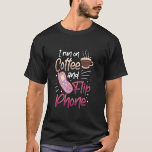Coffee Addict Latte Lovers 90S Flip Phone Vintage T-Shirt