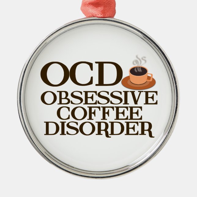 Coffee Addict Metal Ornament (Front)